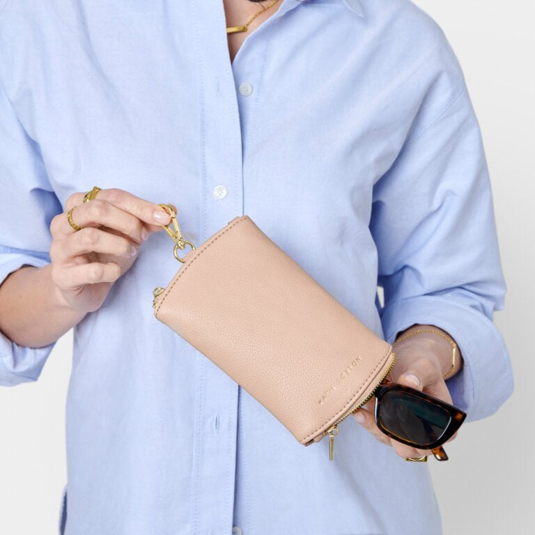 Katie Loxton Clip On Sunglasses Case Nude Pink