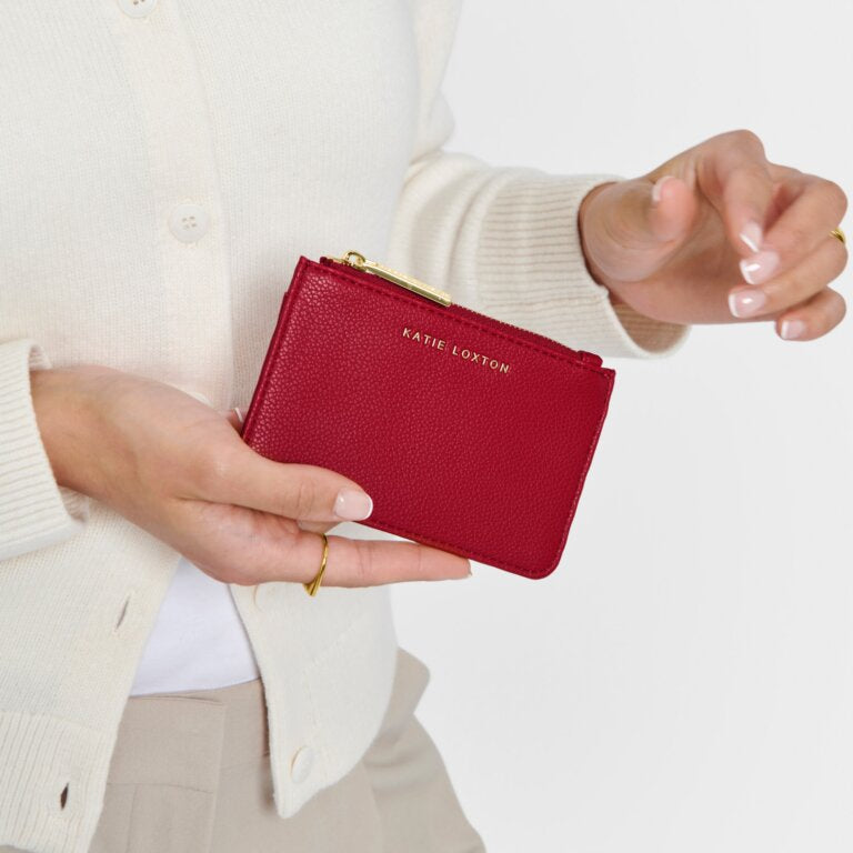Katie Loxton Hana Coin And Cardholder Garnet Red