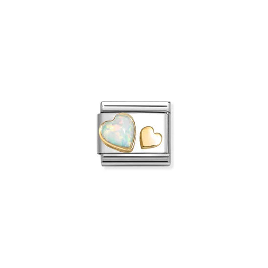 030520/10 Hearts with White Opal