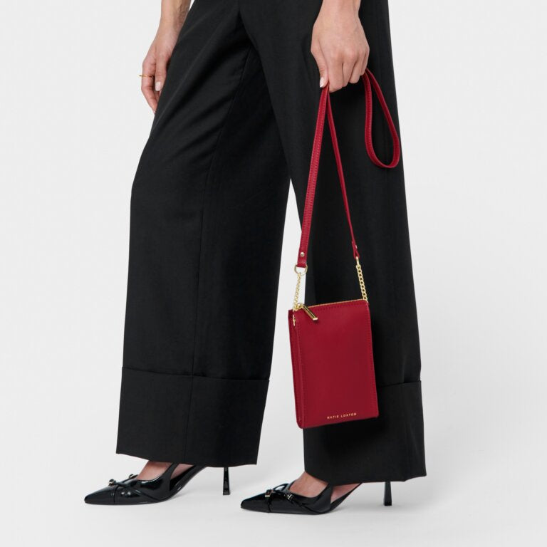 Katie Loxton Zana Slim Crossbody Bag Garnet Red