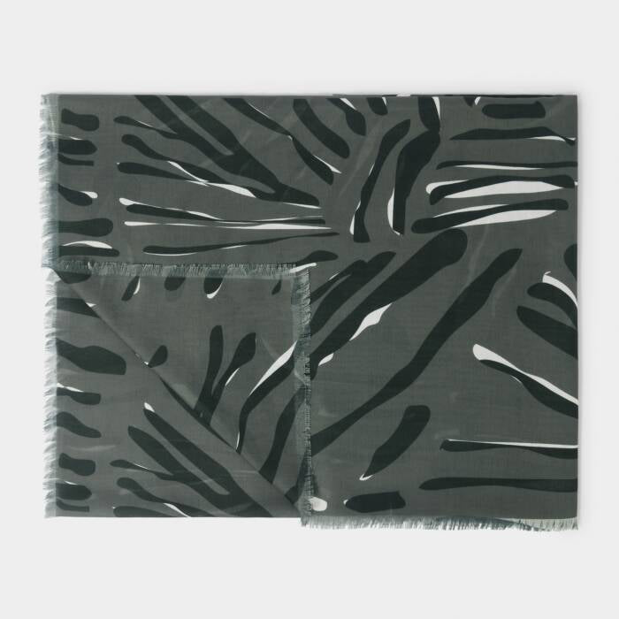 Katie Loxton Printed Scarf Zebra Charcoal/Black/White
