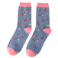 Miss Sparrow Mini Cherries Socks Denim