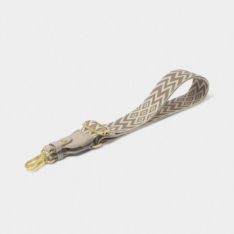 Katie Loxton Canvas Strap Light Taupe Chevron