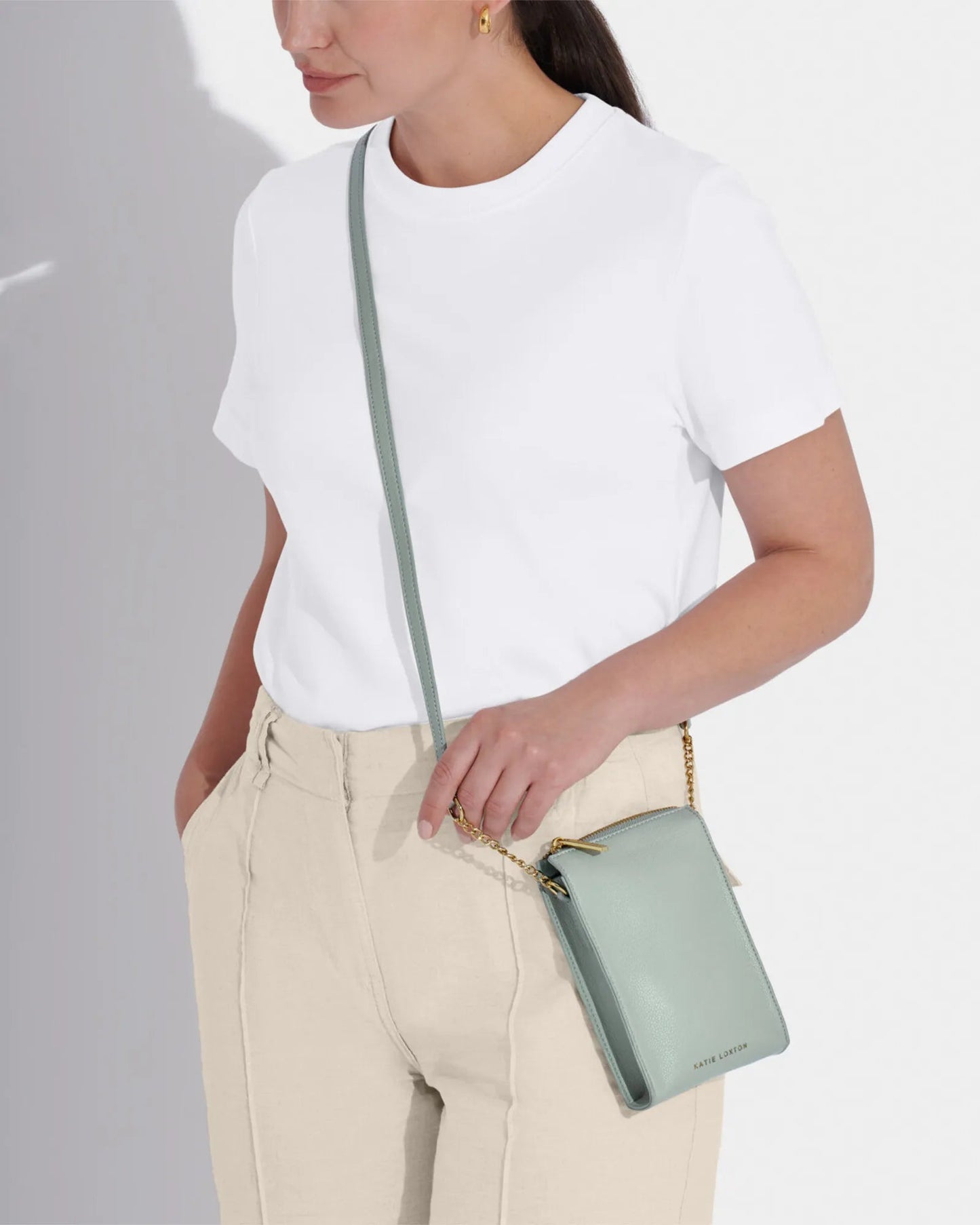 Zana Slim Crossbody Bag Duck Egg Blue