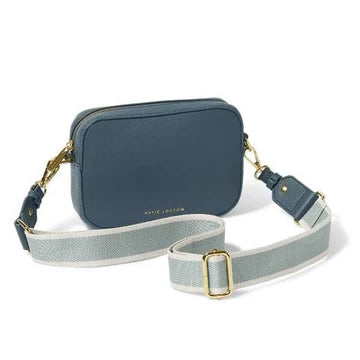 Zana Mini Crossbody Bag With Canvas Strap Navy