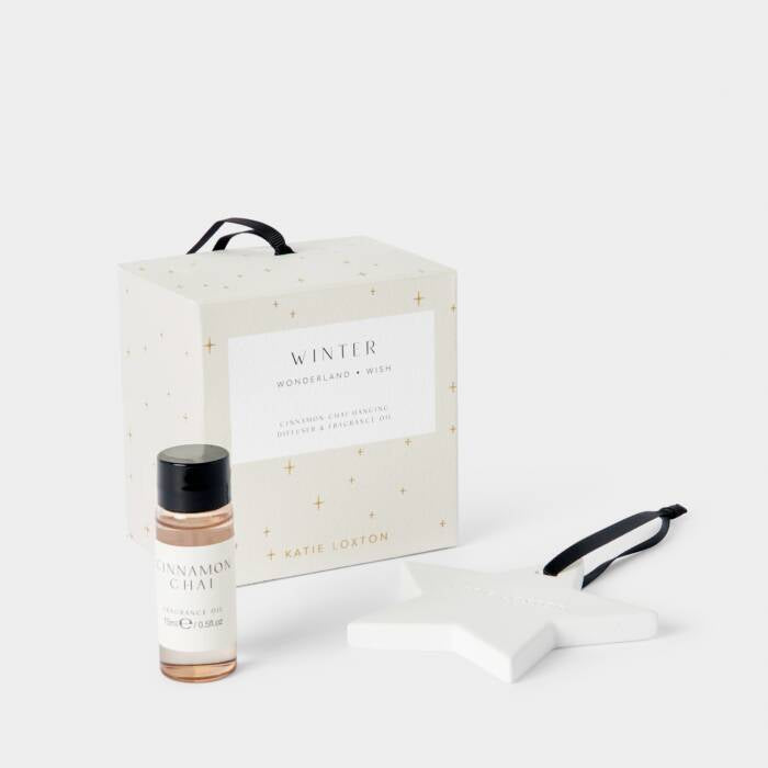 Katie Loxton Ceramic Star Hanging Diffuser Winter Cinnamon And Nutmeg Chai