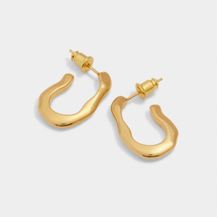 Katie Loxton The Curated Collection   Hera Hoop Gold Coated Earrings
