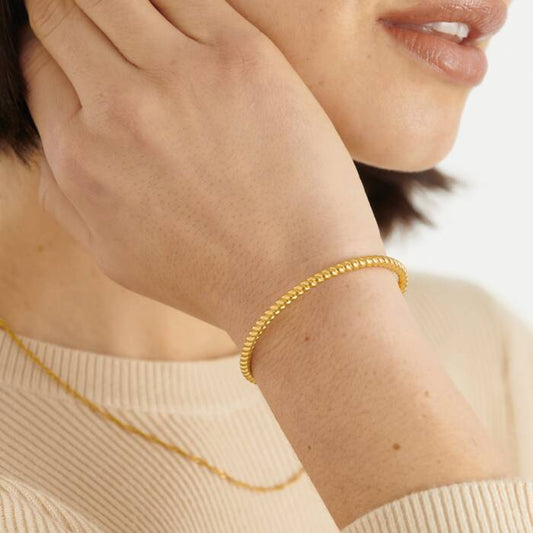 Katie Loxton The Curated Collection Celine Rope Bangle Gold Coated Bangle