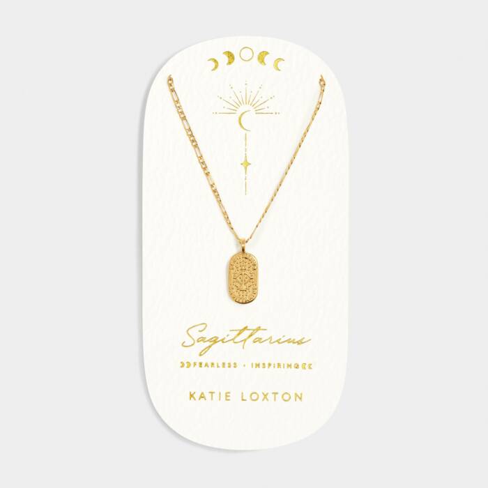 Katie Loxton Zodiac Necklace Sagittarius Gold Coated