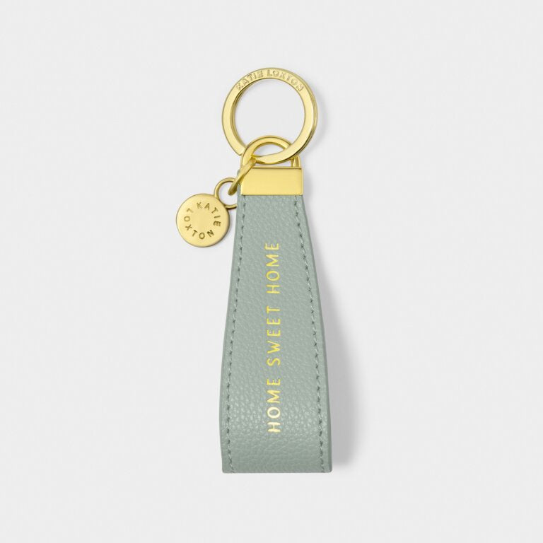 Katie Loxton Sentiment Loop Keyring Home Sweet Home Sage