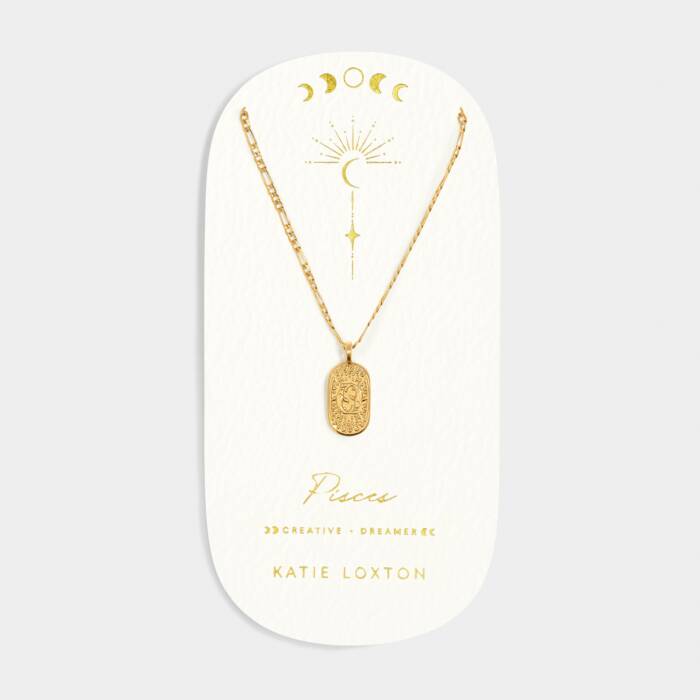 Katie Loxton Zodiac Necklace Pisces Gold Coated