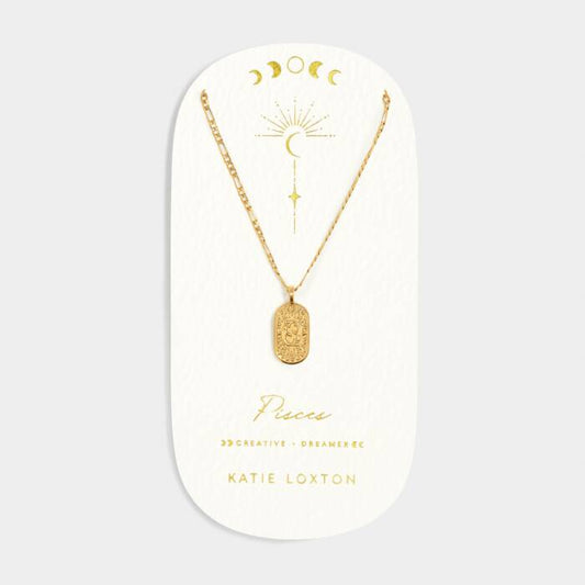 Katie Loxton Zodiac Necklace Pisces Gold Coated