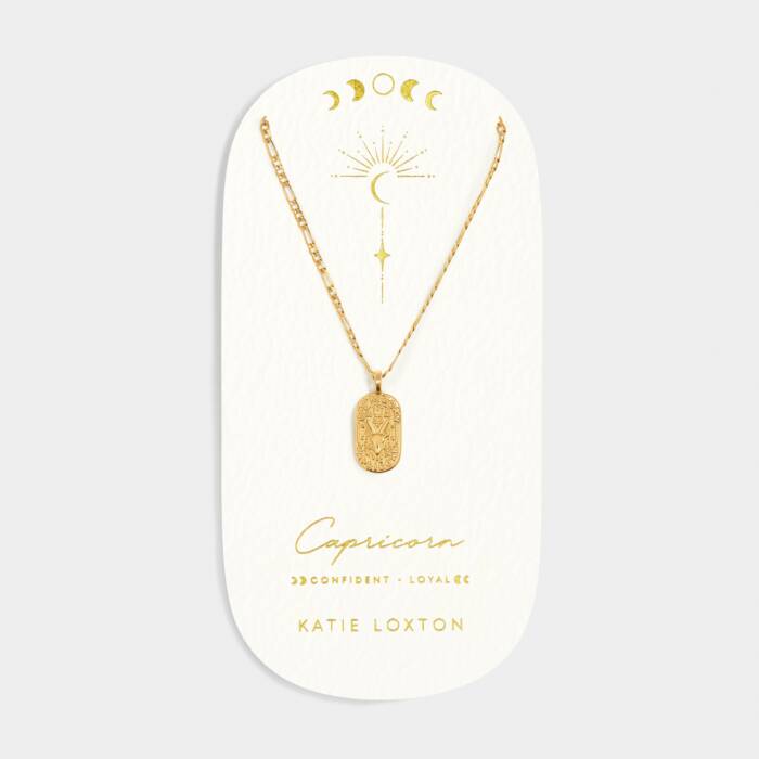Katie Loxton Zodiac Necklace Capricorn Gold Coated