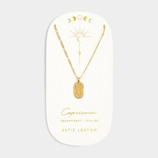 Katie Loxton Zodiac Necklace Capricorn Gold Coated