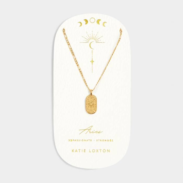 Katie Loxton Zodiac Necklace Aries Gold Coated