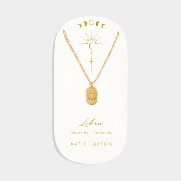 Katie Loxton Zodiac Necklace Libra Gold Coated