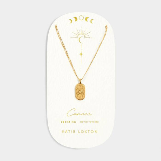 Katie Loxton Zodiac Necklace Cancer Gold Coated
