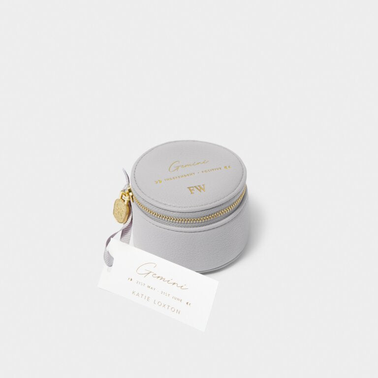 Katie Loxton Zodiac Jewellery Box Gemini Luna Grey