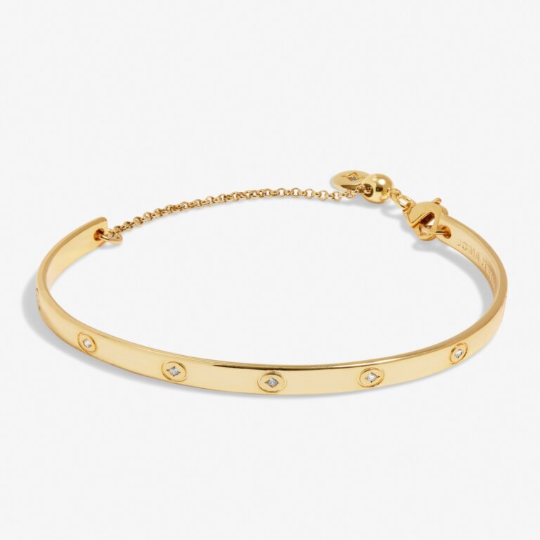 Joma Jewellery Bracelet Bar Cz Gold Plated Bangle