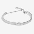 Joma Jewellery Bracelet Bar Twist Silver Plated Bangle