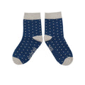 Mr Heron Kids Spotty Socks Navy: 2-3 Years