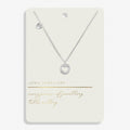 Joma Jewellery Style Stories Pave Edge Heart Silver Plated Necklace