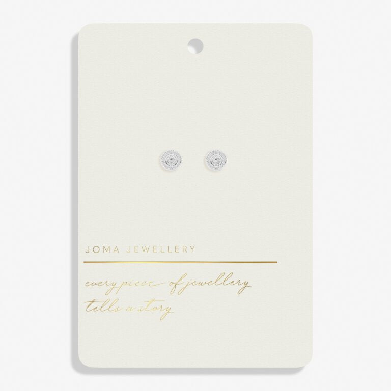 Joma Jewellery Style Stories Coin Silver Plated Stud Earrings