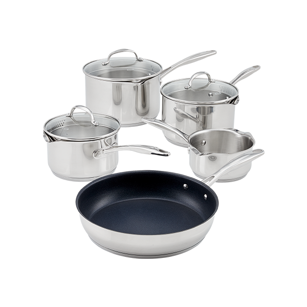 Stellar Profile Pan Set With Draining lids 5 Piece