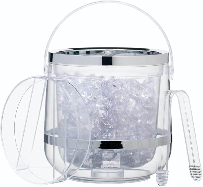 BarCraft Double Walled Ice Bucket & Tongs
