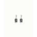 UNO DE 50 Marvellous Grey Faceted Crystal Earrings Silver