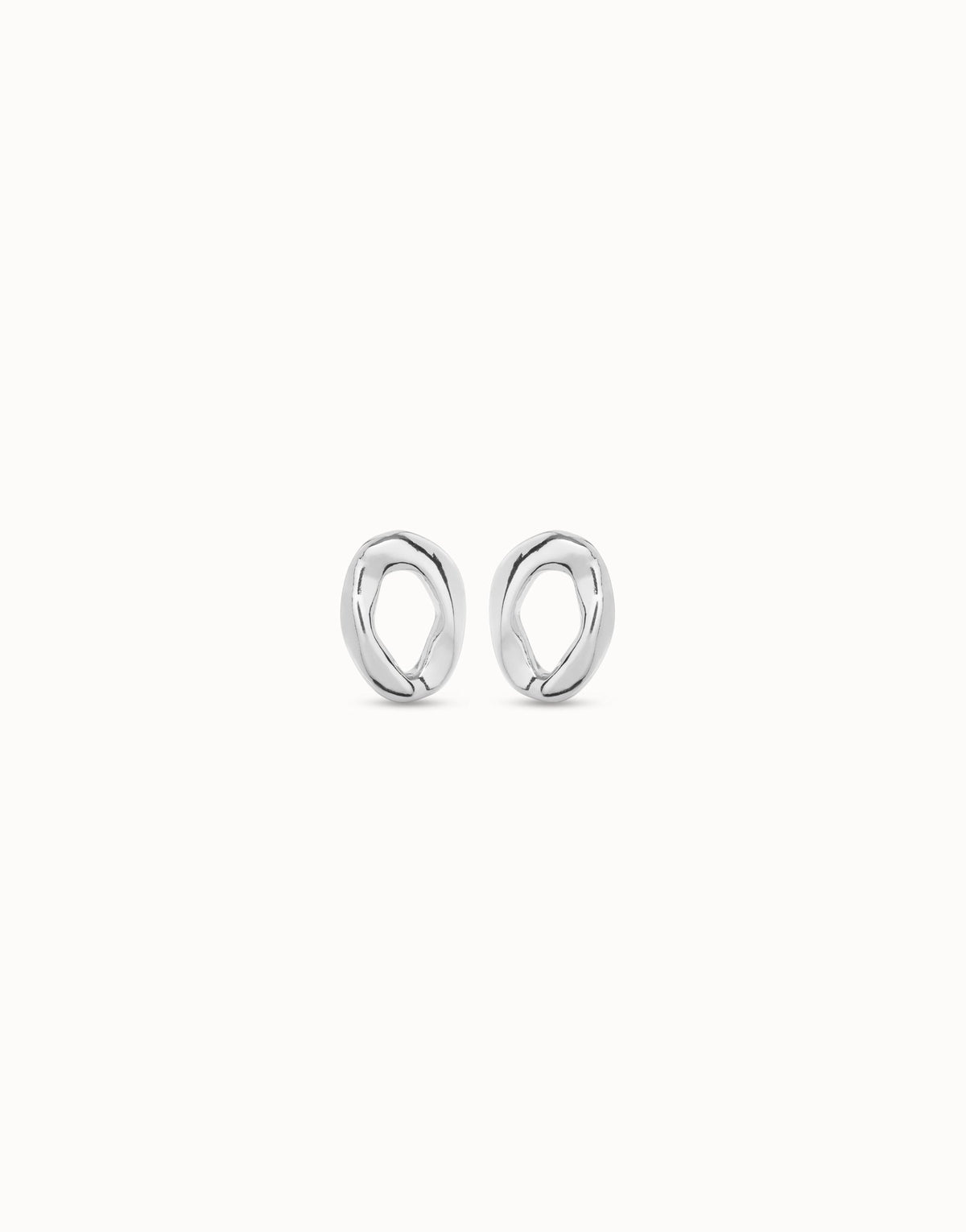 UNO DE 50 Sterling Silver Link Shaped Earrings