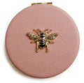 Alice Wheeler Pink Round Compact Mirror Round