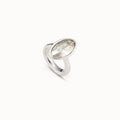 UNO DE 50 Silver Blossom ring Clear size 18