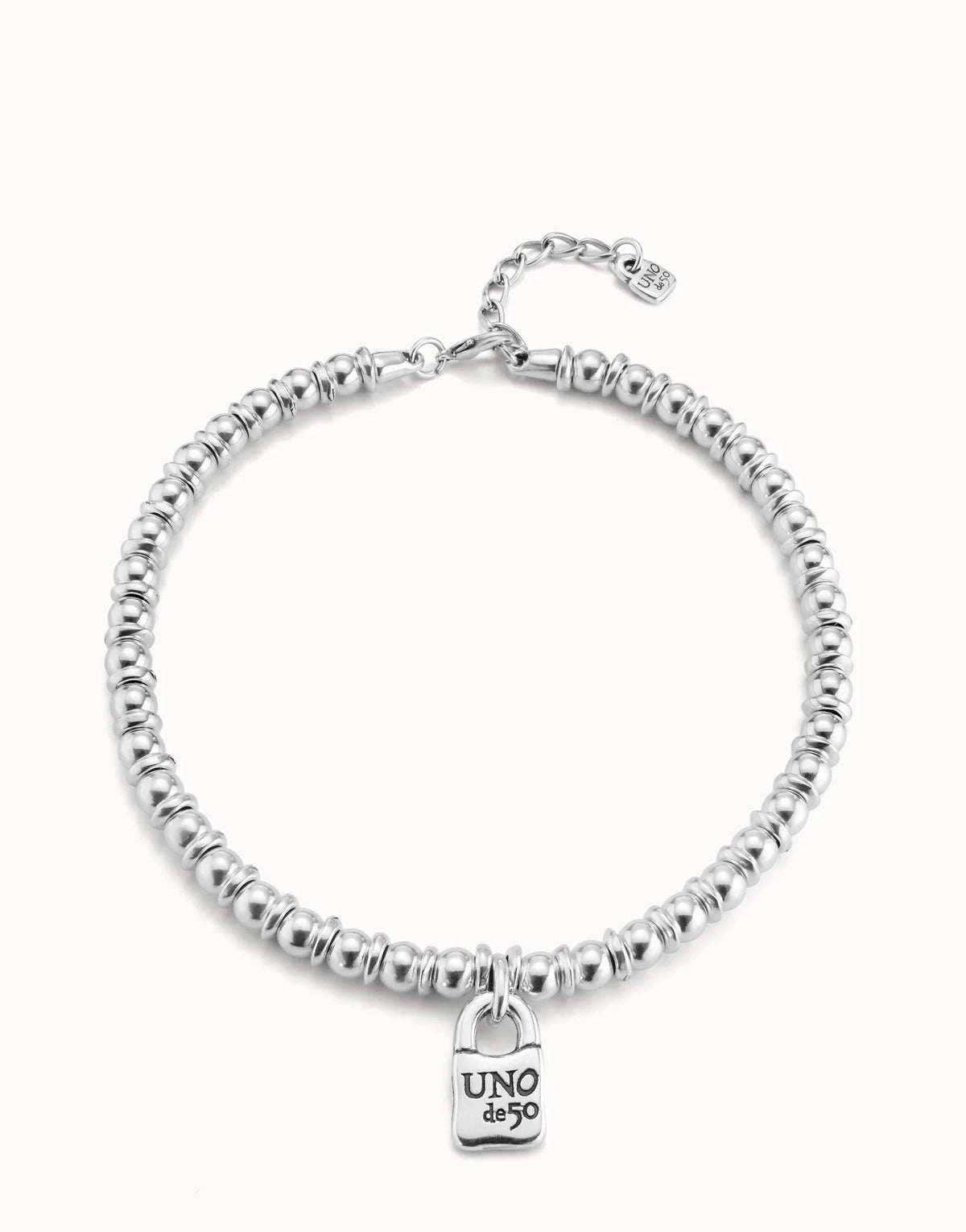 UNO DE 50 Silver Bohemian  Necklace with Padlock