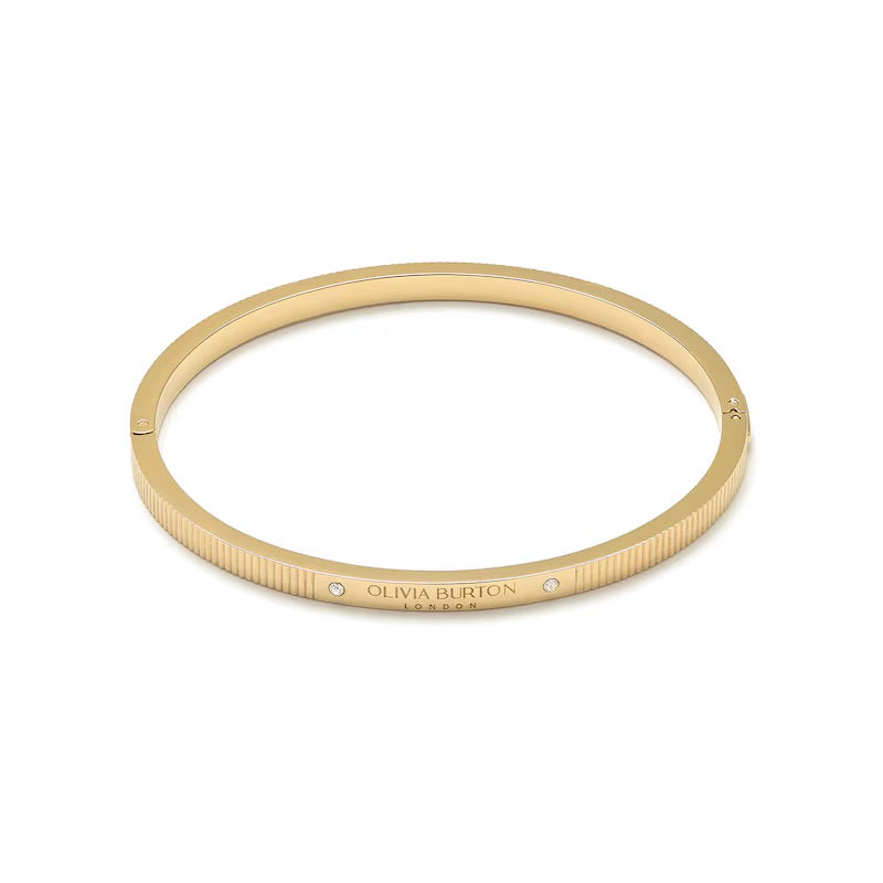 Olivia Burton Gold Plated CLASSIC Linear Hinge Bangle