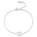 Olivia Burton Bejewelled Classic Interlink Bracelet with Crystal Silver