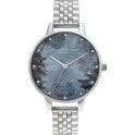 Olivia Burton Under The Sea Coral Blue & Silver Watch
