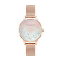 Olivia Burton RoseGold MD Blush MOP Sparkle Butterfly’s Watch