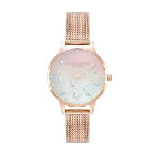 Olivia Burton RoseGold MD Blush MOP Sparkle Butterfly’s Watch