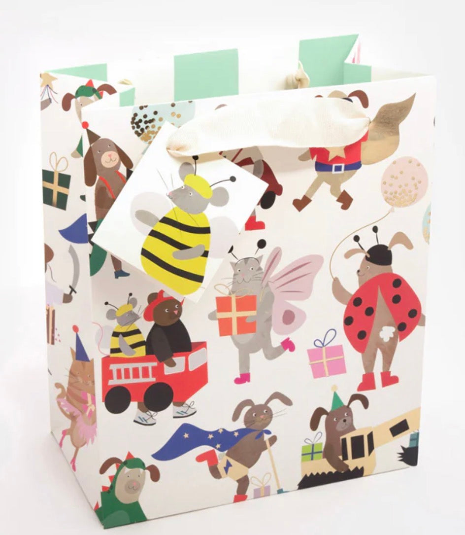 Caroline Gardner Fancy Dress Animals Medium Gift Bag