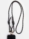 Caroline Gardner Black & White Cord Crossbody Phone Strap