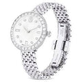 Swarovski Matrix Tennis Watch Swiss Made Metal Bracelet Silver Tone Stainless Steel