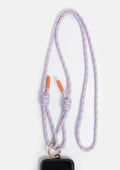 Caroline Gardner Lilac & Orange Cord Crossbody Phone Strap