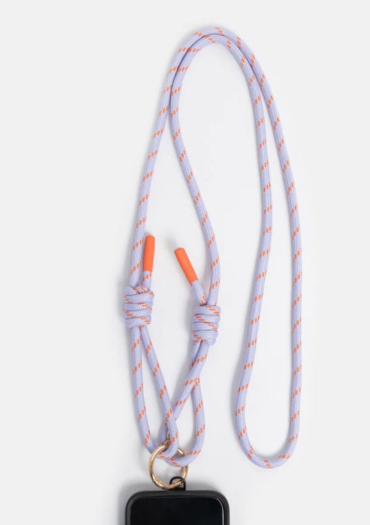 Caroline Gardner Lilac & Orange Cord Crossbody Phone Strap