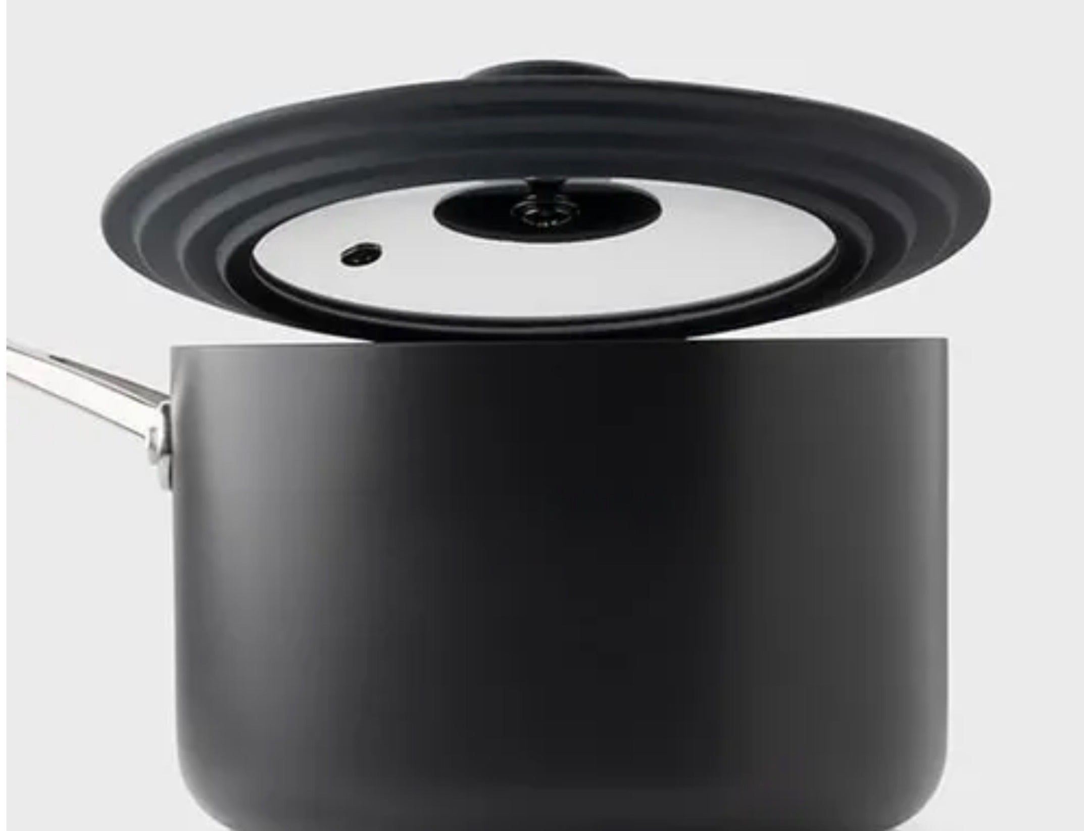 Taylor's Eye Witness Universal Pan Lid Silicone and Glass Black 16-18-20cm