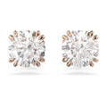 Swarovski Stilla Studs Round Cut White Rose Gold-Tone Plated