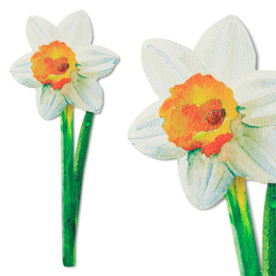 If Cardboard Creations Flower Bookmark Painted Daffodil