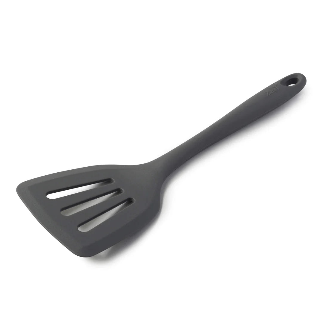 Zeal Silicone Flexible Slotted Turner, 30cm Dark Grey