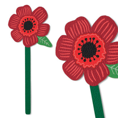 If Cardboard Creations Flower Bookmark Painted Poppy