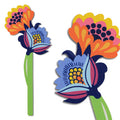 If Cardboard Creations Flower Bookmark Painted Folky